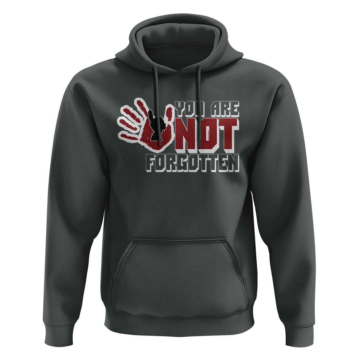 Native American Women Hoodie You Are Not Forgotten Stop MMIW Red Hand