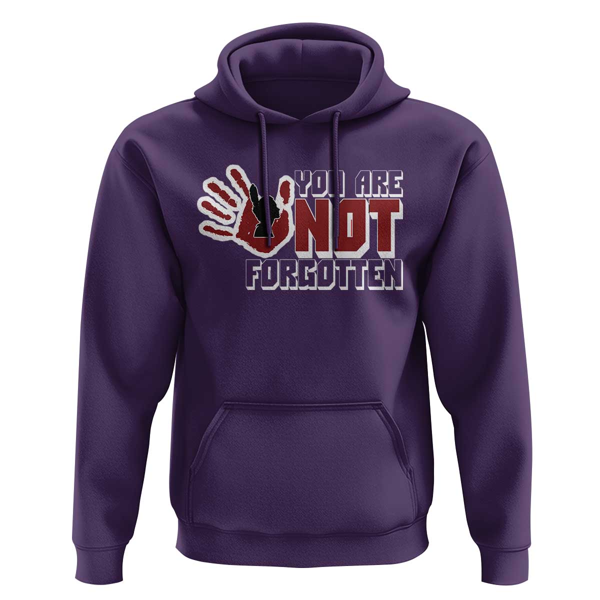 Native American Women Hoodie You Are Not Forgotten Stop MMIW Red Hand