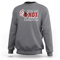 Native American Women Sweatshirt You Are Not Forgotten Stop MMIW Red Hand - Wonder Print Shop