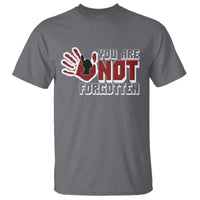 Native American Women T Shirt You Are Not Forgotten Stop MMIW Red Hand - Wonder Print Shop