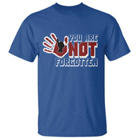 Native American Women T Shirt You Are Not Forgotten Stop MMIW Red Hand - Wonder Print Shop