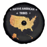 Native American Tribes Spare Tire Cover Vintage Native American Map US History - Wonder Print Shop