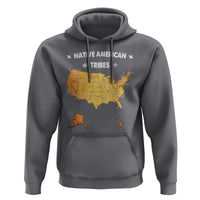 Native American Tribes Hoodie Vintage Native American Map US History