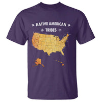 Native American Tribes T Shirt Vintage Native American Map US History - Wonder Print Shop