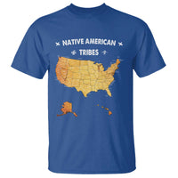 Native American Tribes T Shirt Vintage Native American Map US History - Wonder Print Shop