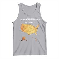 Native American Tribes Tank Top Vintage Native American Map US History - Wonder Print Shop