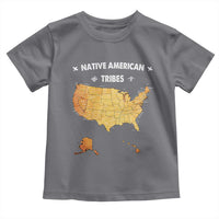 Native American Tribes Toddler T Shirt Vintage Native American Map US History - Wonder Print Shop