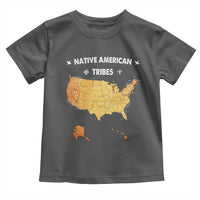 Native American Tribes Toddler T Shirt Vintage Native American Map US History - Wonder Print Shop