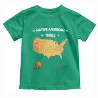 Native American Tribes Toddler T Shirt Vintage Native American Map US History - Wonder Print Shop