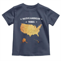 Native American Tribes Toddler T Shirt Vintage Native American Map US History - Wonder Print Shop