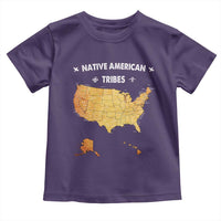 Native American Tribes Toddler T Shirt Vintage Native American Map US History - Wonder Print Shop