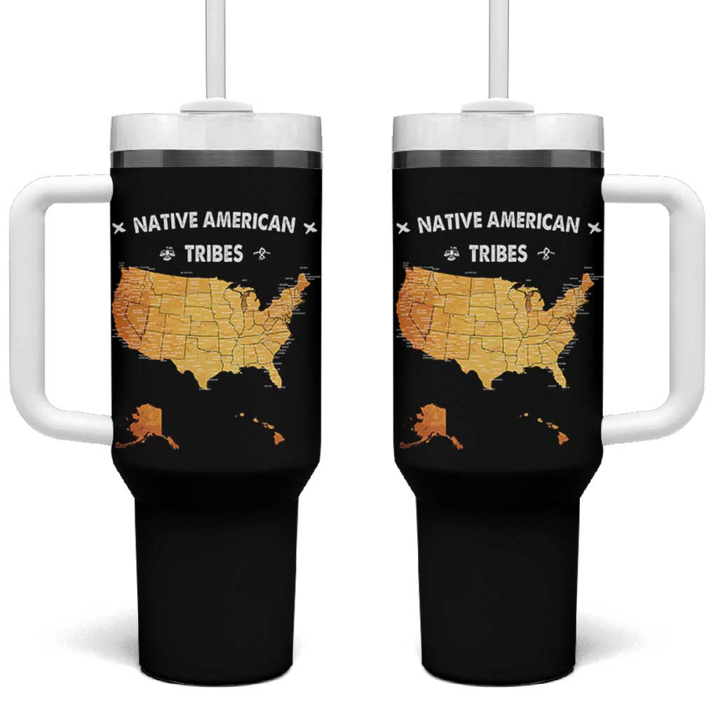 Native American Tribes Tumbler With Handle Vintage Native American Map US History - Wonder Print Shop