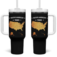 Native American Tribes Tumbler With Handle Vintage Native American Map US History - Wonder Print Shop