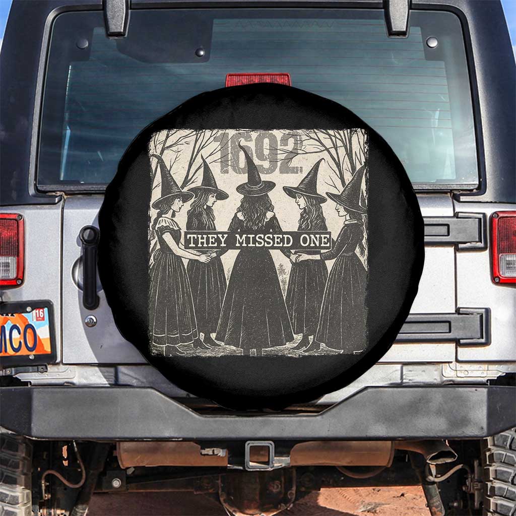 1692 They Missed One Spare Tire Cover Halloween Feminist Witch Trials - Wonder Print Shop