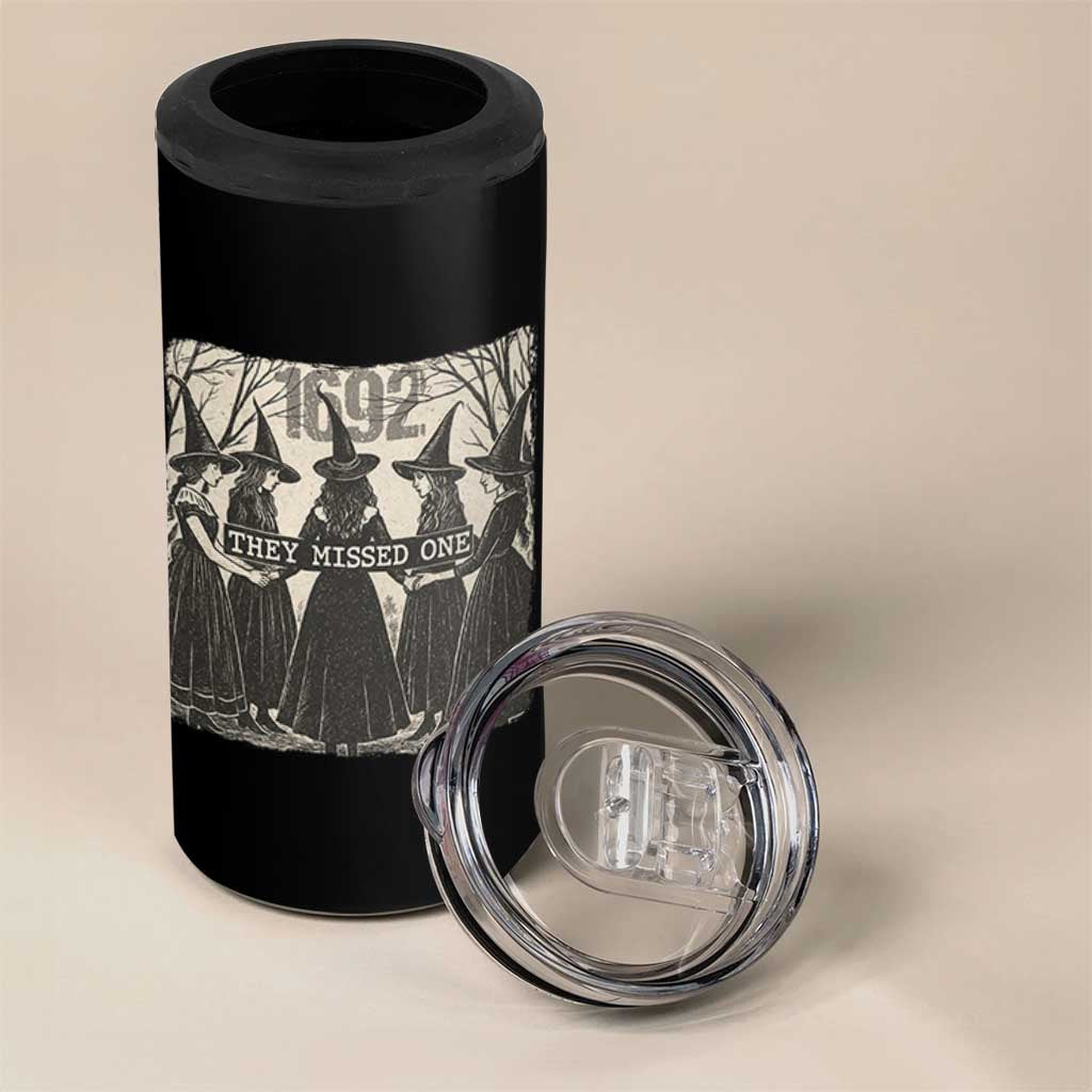 1692 They Missed One 4 in 1 Can Cooler Tumbler Halloween Feminist Witch Trials - Wonder Print Shop