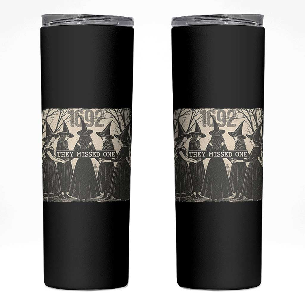 1692 They Missed One Skinny Tumbler Halloween Feminist Witch Trials - Wonder Print Shop