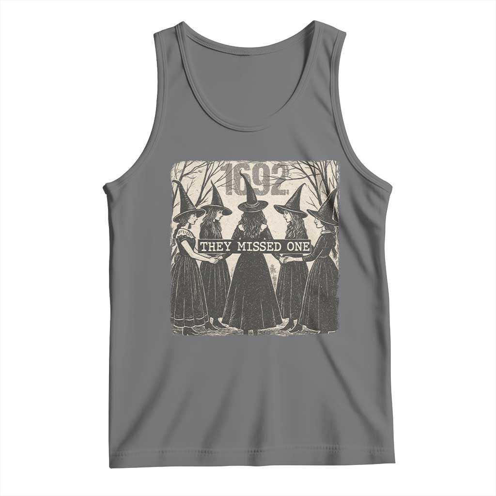 1692 They Missed One Tank Top Halloween Feminist Witch Trials - Wonder Print Shop