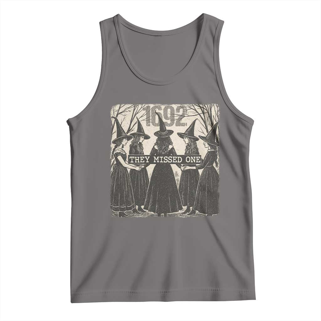 1692 They Missed One Tank Top Halloween Feminist Witch Trials - Wonder Print Shop