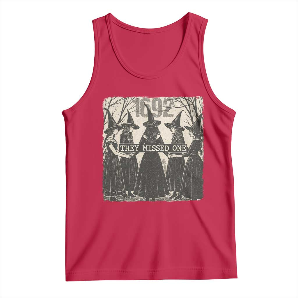 1692 They Missed One Tank Top Halloween Feminist Witch Trials - Wonder Print Shop