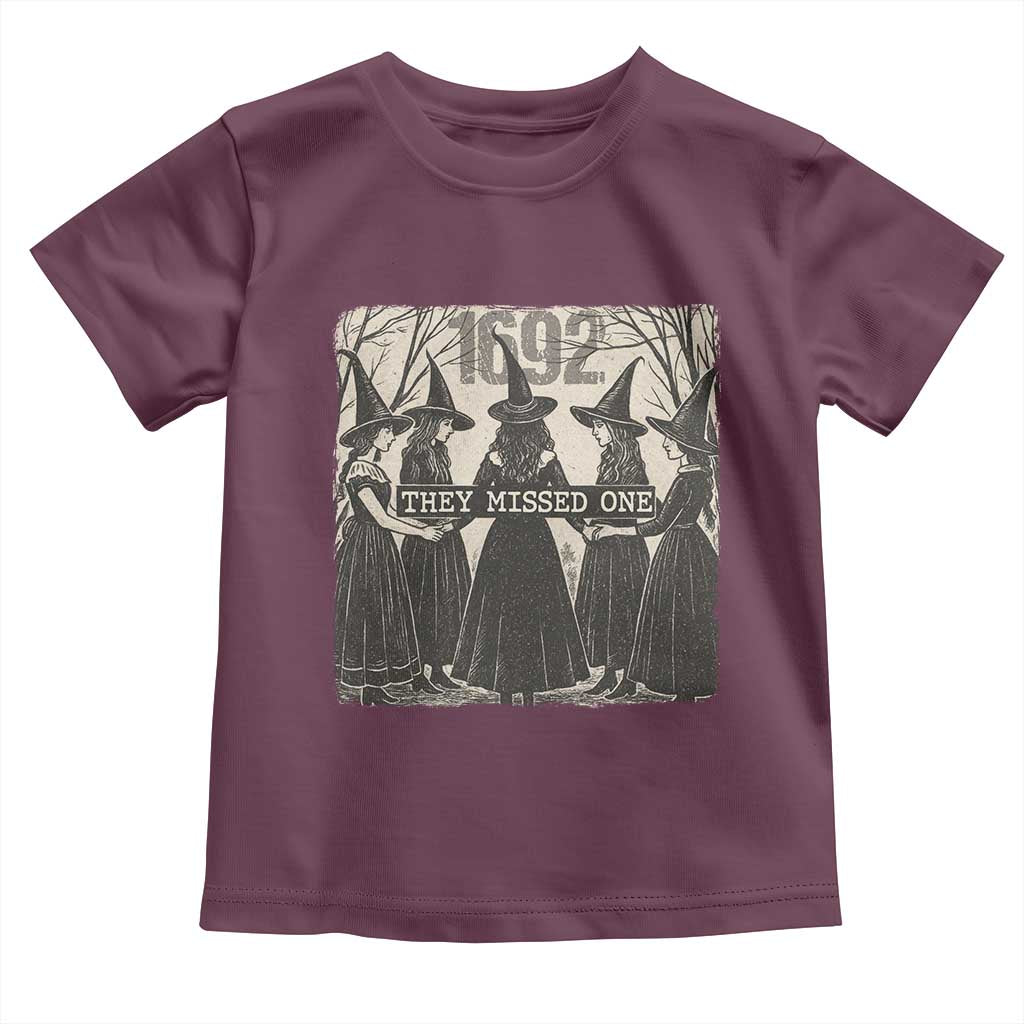 1692 They Missed One Toddler T Shirt Halloween Feminist Witch Trials - Wonder Print Shop