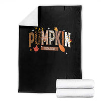 Pumpkin Season Throw Blanket Fall Autumn Harvest Season Thanksgiving - Wonder Print Shop