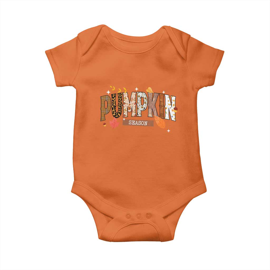 Pumpkin Season Baby Onesie Fall Autumn Harvest Season Thanksgiving - Wonder Print Shop