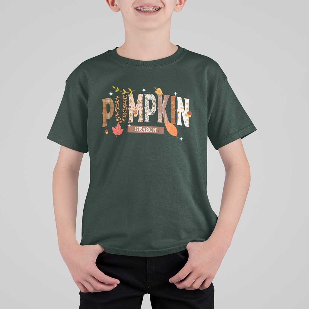 Pumpkin Season T Shirt For Kid Fall Autumn Harvest Season Thanksgiving - Wonder Print Shop