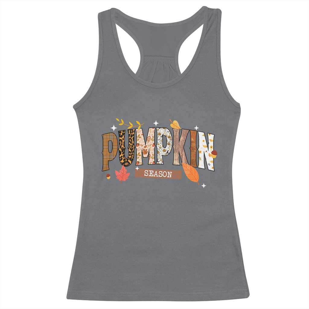 Pumpkin Season Racerback Tank Top Fall Autumn Harvest Season Thanksgiving - Wonder Print Shop