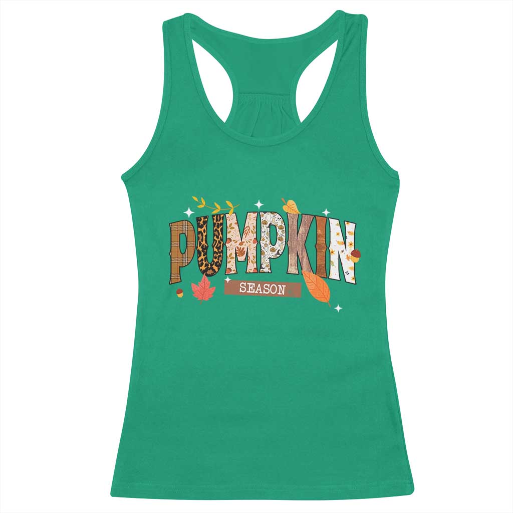 Pumpkin Season Racerback Tank Top Fall Autumn Harvest Season Thanksgiving - Wonder Print Shop