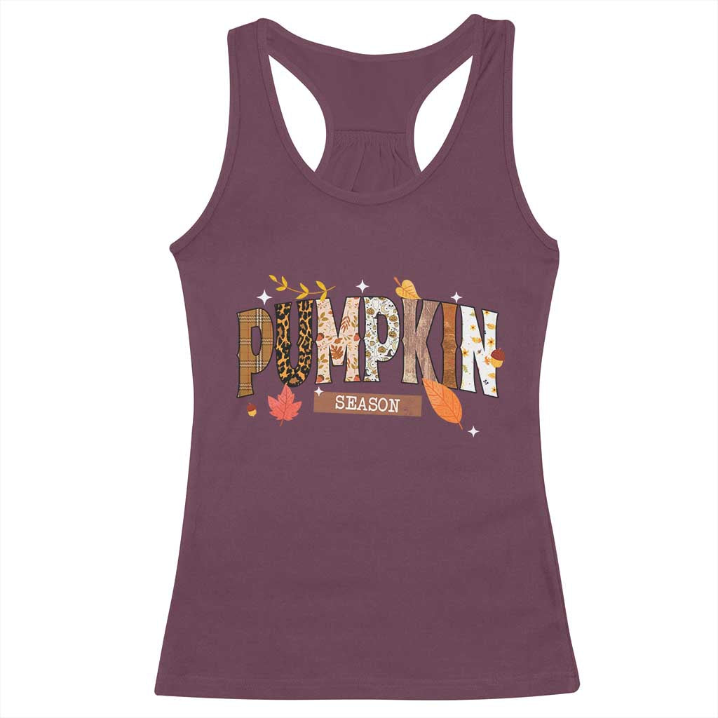Pumpkin Season Racerback Tank Top Fall Autumn Harvest Season Thanksgiving - Wonder Print Shop