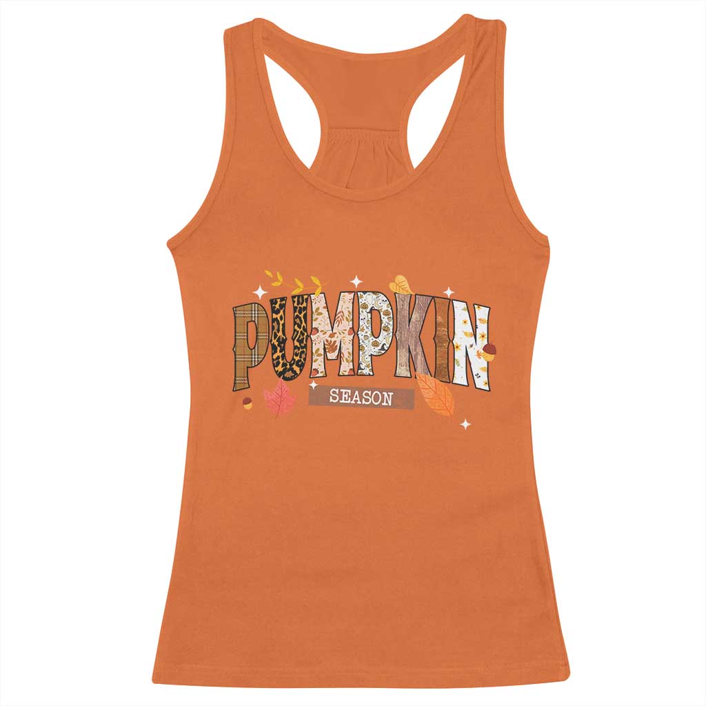 Pumpkin Season Racerback Tank Top Fall Autumn Harvest Season Thanksgiving - Wonder Print Shop