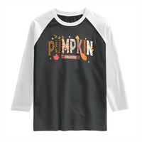 Pumpkin Season Raglan Shirt Fall Autumn Harvest Season Thanksgiving - Wonder Print Shop