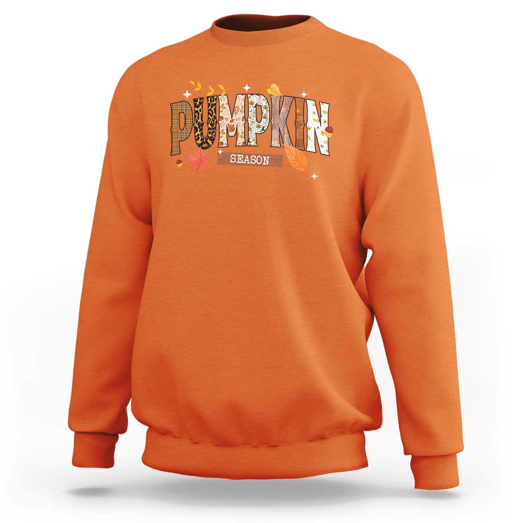 Pumpkin Season Sweatshirt Fall Autumn Harvest Season Thanksgiving - Wonder Print Shop