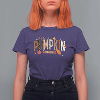Pumpkin Season T Shirt For Women Fall Autumn Harvest Season Thanksgiving - Wonder Print Shop