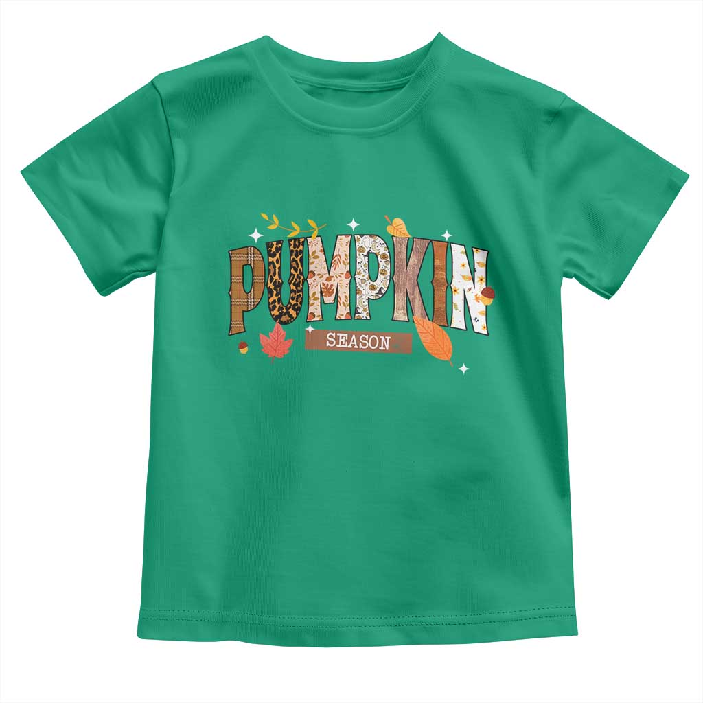 Pumpkin Season Toddler T Shirt Fall Autumn Harvest Season Thanksgiving - Wonder Print Shop