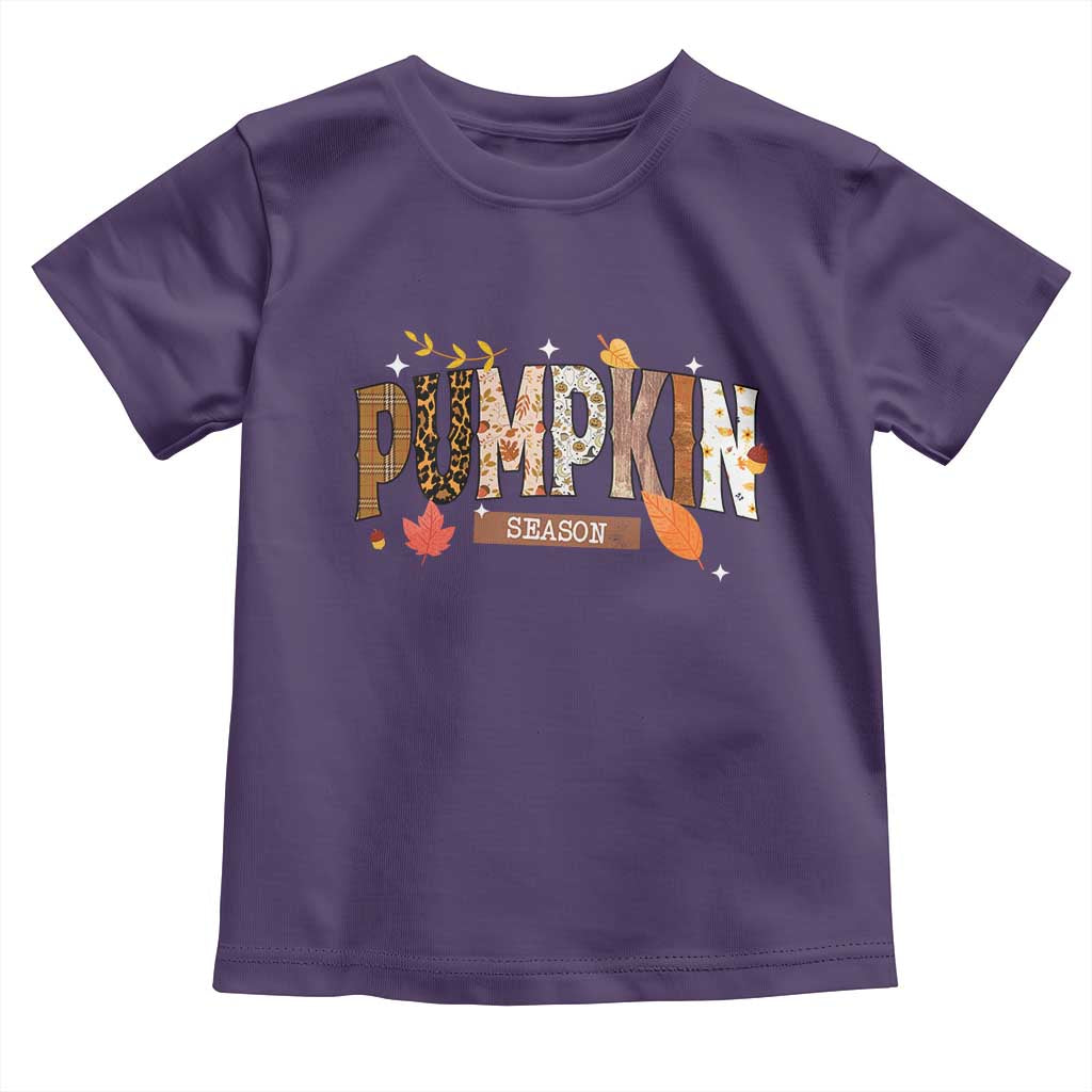 Pumpkin Season Toddler T Shirt Fall Autumn Harvest Season Thanksgiving - Wonder Print Shop