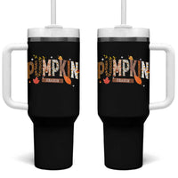 Pumpkin Season Tumbler With Handle Fall Autumn Harvest Season Thanksgiving - Wonder Print Shop
