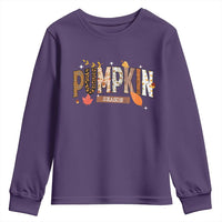 Pumpkin Season Youth Sweatshirt Fall Autumn Harvest Season Thanksgiving - Wonder Print Shop