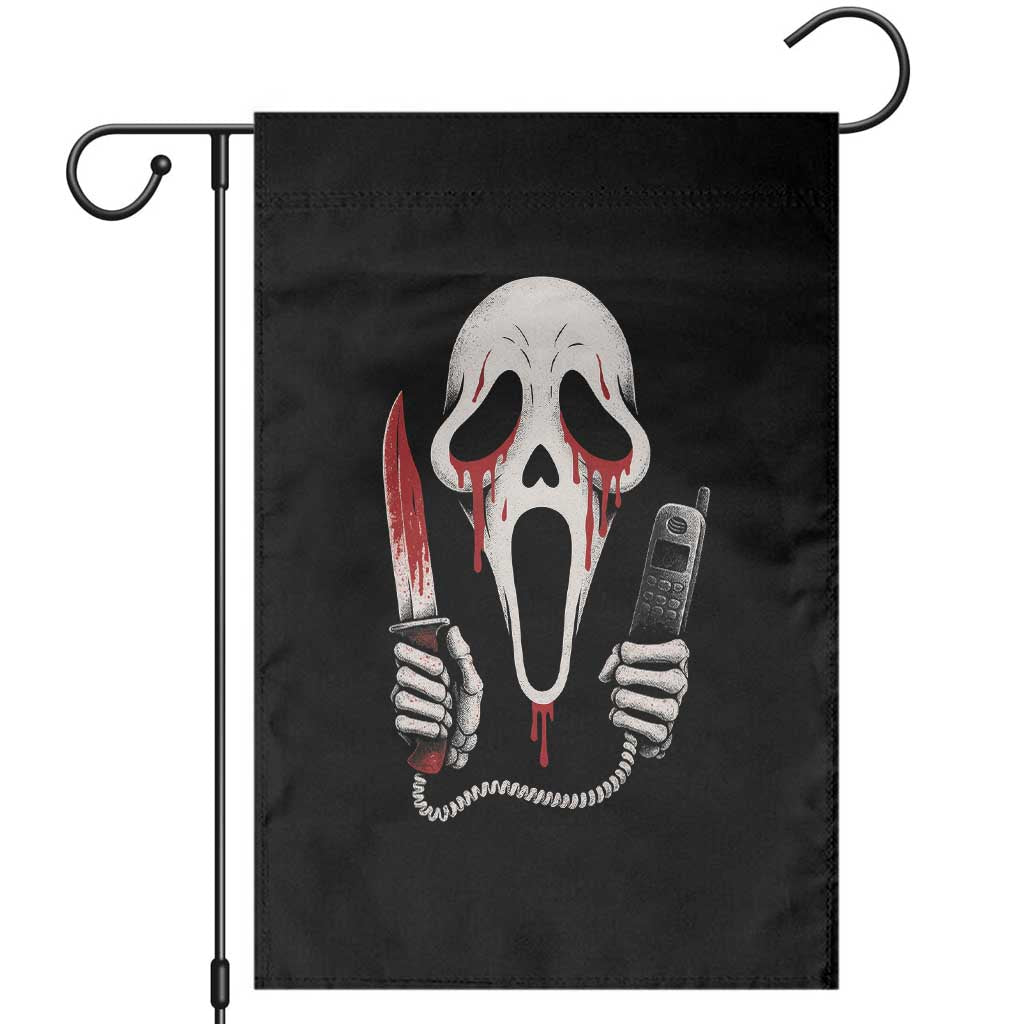 Funny Halloween Scary Face Ghost Garden Flag Horror Slasher Bloody Knife - Wonder Print Shop