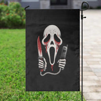 Funny Halloween Scary Face Ghost Garden Flag Horror Slasher Bloody Knife - Wonder Print Shop