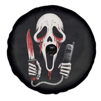 Funny Halloween Scary Face Ghost Spare Tire Cover Horror Slasher Bloody Knife - Wonder Print Shop