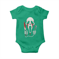 Funny Halloween Scary Face Ghost Baby Onesie Horror Slasher Bloody Knife - Wonder Print Shop