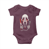 Funny Halloween Scary Face Ghost Baby Onesie Horror Slasher Bloody Knife - Wonder Print Shop