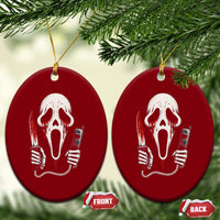 Funny Halloween Scary Face Ghost Ceramic Ornament Horror Slasher Bloody Knife - Wonder Print Shop