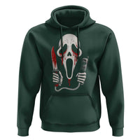 Funny Halloween Scary Face Ghost Hoodie Horror Slasher Bloody Knife - Wonder Print Shop