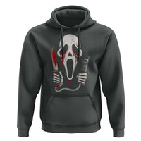 Funny Halloween Scary Face Ghost Hoodie Horror Slasher Bloody Knife - Wonder Print Shop