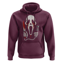 Funny Halloween Scary Face Ghost Hoodie Horror Slasher Bloody Knife - Wonder Print Shop