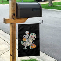 Funny Skeleton Riding Mummy Dinosaur Halloween Garden Flag - Wonder Print Shop