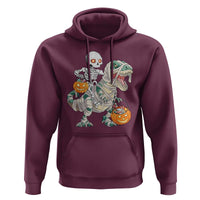 Funny Skeleton Riding Mummy Dinosaur Halloween Hoodie - Wonder Print Shop