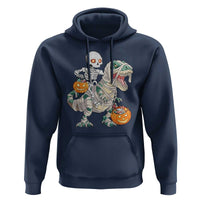 Funny Skeleton Riding Mummy Dinosaur Halloween Hoodie - Wonder Print Shop